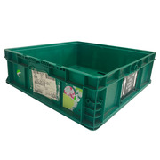 Caja Plástica Cerrada Usada Verde 60 x 56 x 19 cm