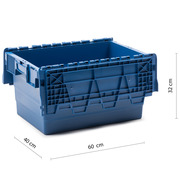 Caja Plástica Azul Integra 40 x 60 x 32 cm Ref.SPKM 320