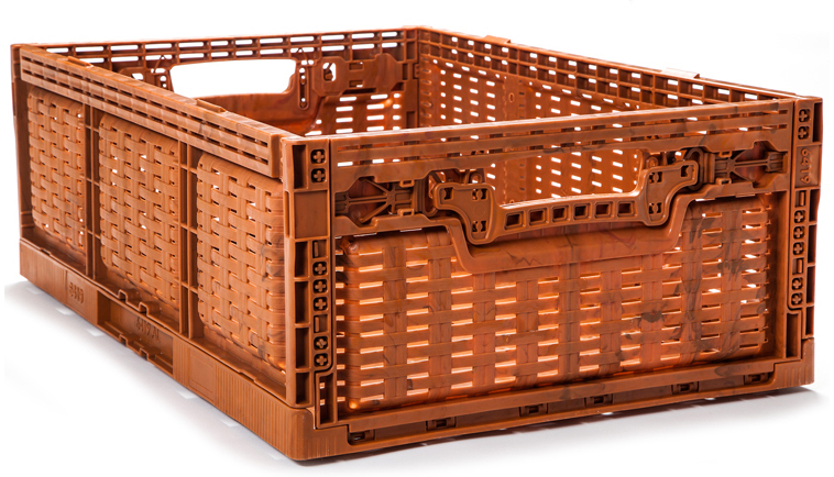 Caja de plástico plegable con Active Lock de transporte fácil y carga segura 